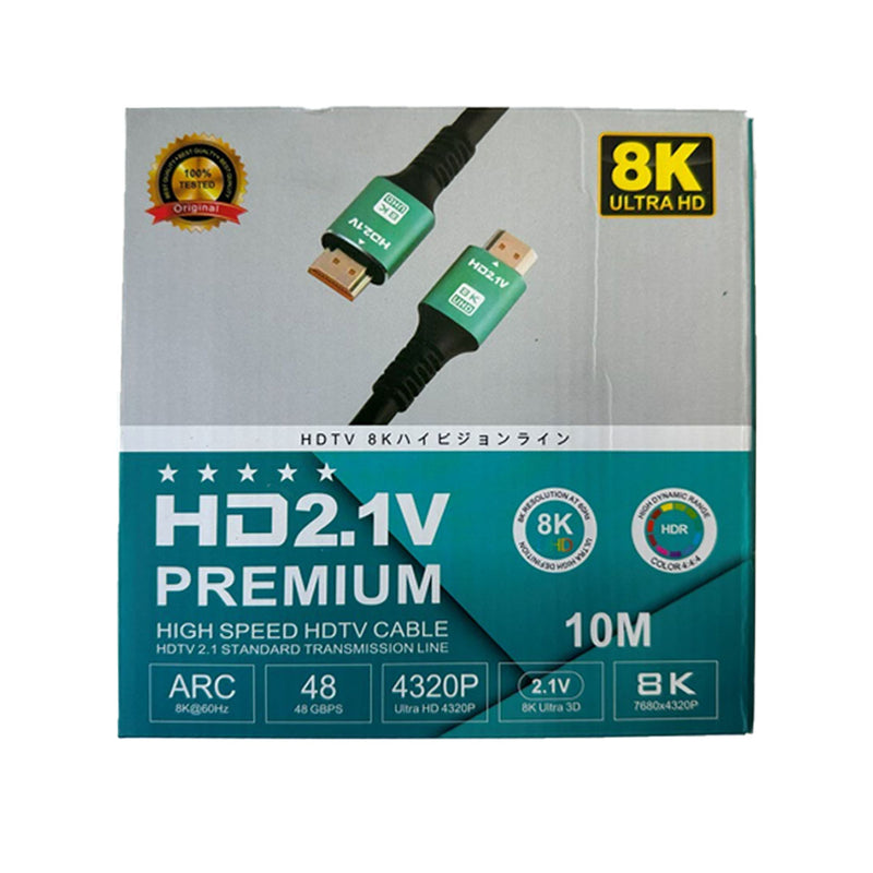 Cabo HDMI 2.1 8K 48gbps Ultra Premium blindado HD com HDR10 e ARC 10 Metros Conex