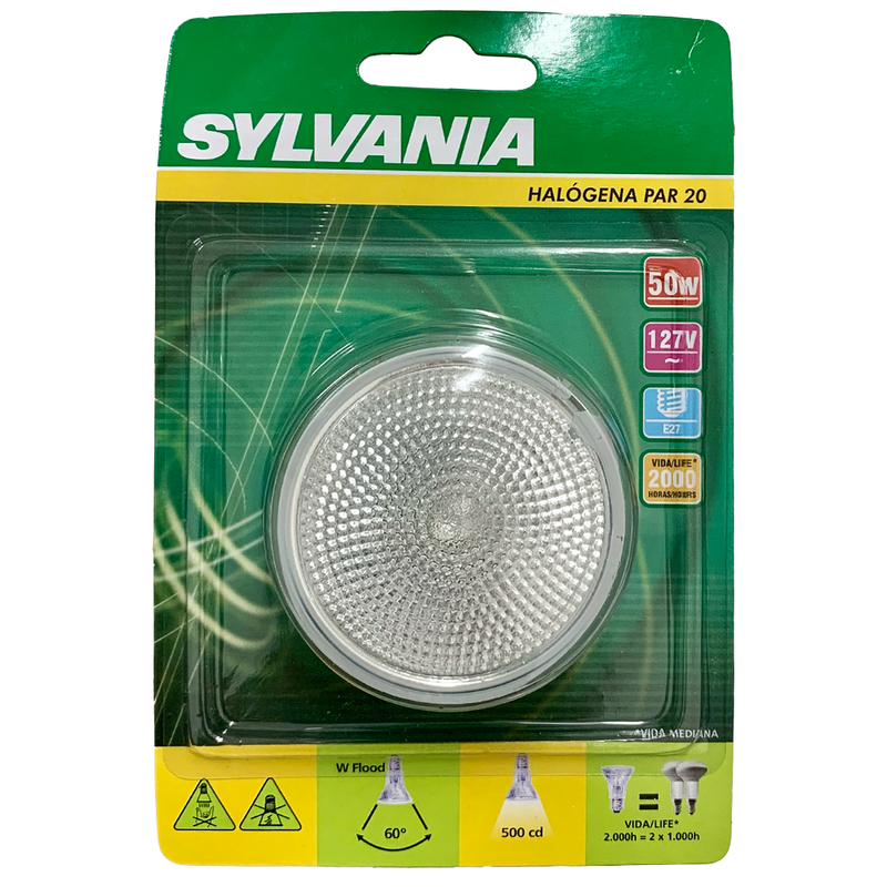 Lâmpada Halógenia PAR20 50W 127V E27 3000K Sylvania