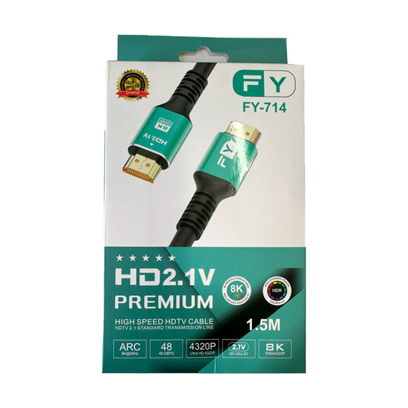 Cabo HDMI 2.1 8K 48gbps Ultra Premium blindado HD, com HDR10 e ARC 1,5 Metros Conex