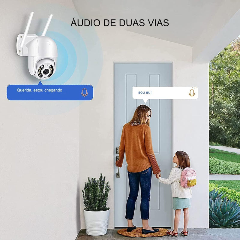 Câmera de Segurança Wifi HD 1080p A8 - Prova D'água, Visão Noturna Infravermelha Externa