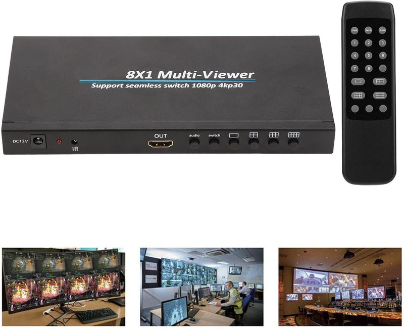 Switch Multi-viewer 8x1 Quad Inteligente 1080p 4K 30Hz Conex