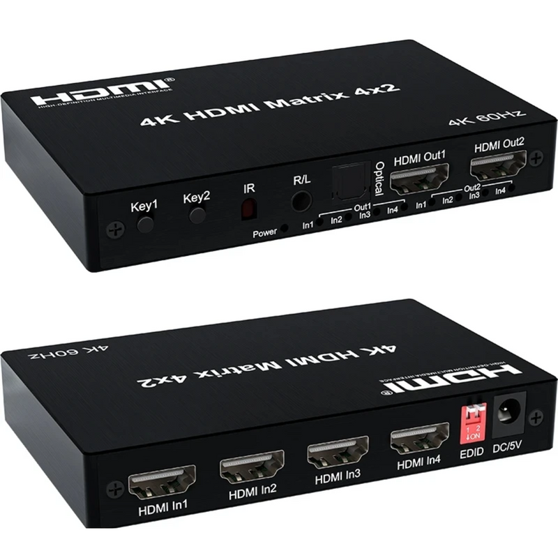 Matrix HDMI 4x2 Ultra HD 2.0 4K 18Gbps Profissional Ativo Conex