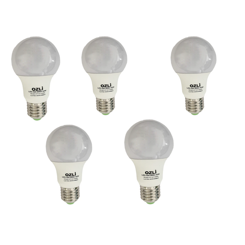 Lâmpada de Led Bulbo E27 9,5W 6500K Branco Frio Ozli