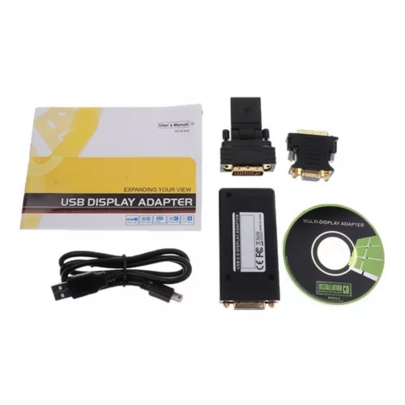 Adaptador Usb Uga Multidisplay Monitor Projetor Dvi Vga Hdmi