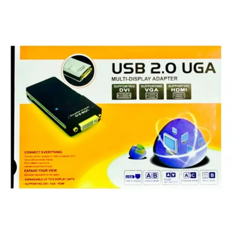 Adaptador Usb Uga Multidisplay Monitor Projetor Dvi Vga Hdmi