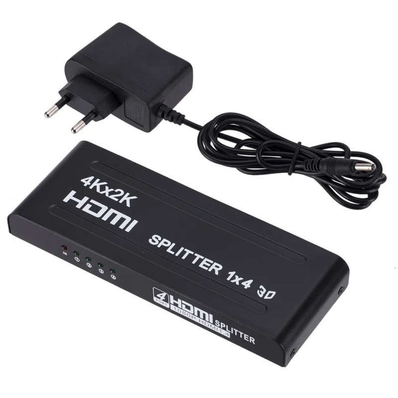 Divisor Splitter HDMI 1x4  2.0 4k Ultra-HD 6gbps Ativo Conex