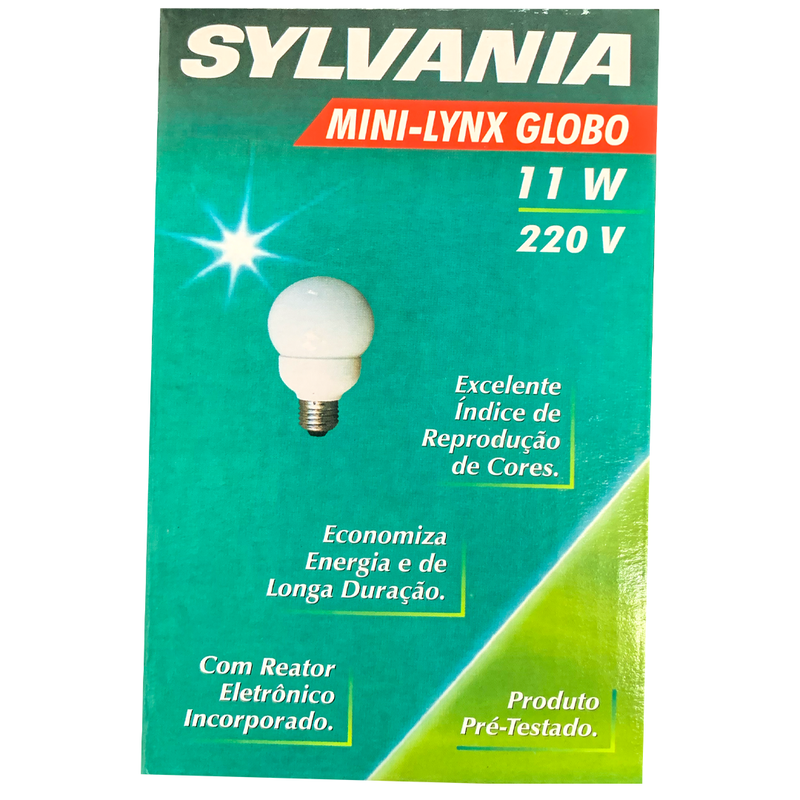 Lâmpada Eletrônica Mini Lynx Globo 220V 4000K Sylvania