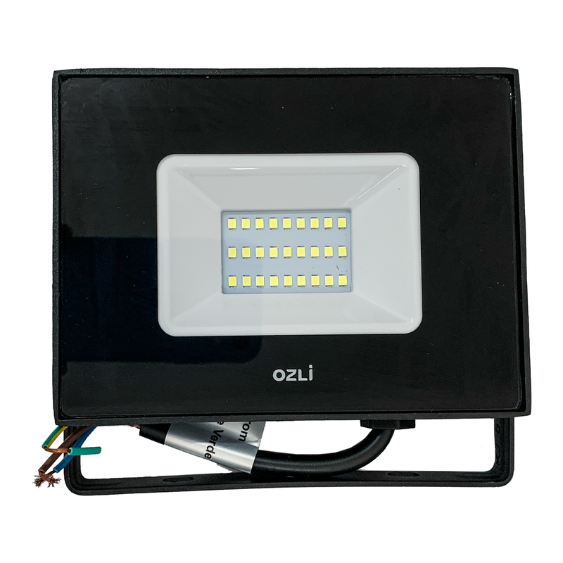 Led Refletor Slim 50W Ip65 6500K Preto Branco Frio Bivolt