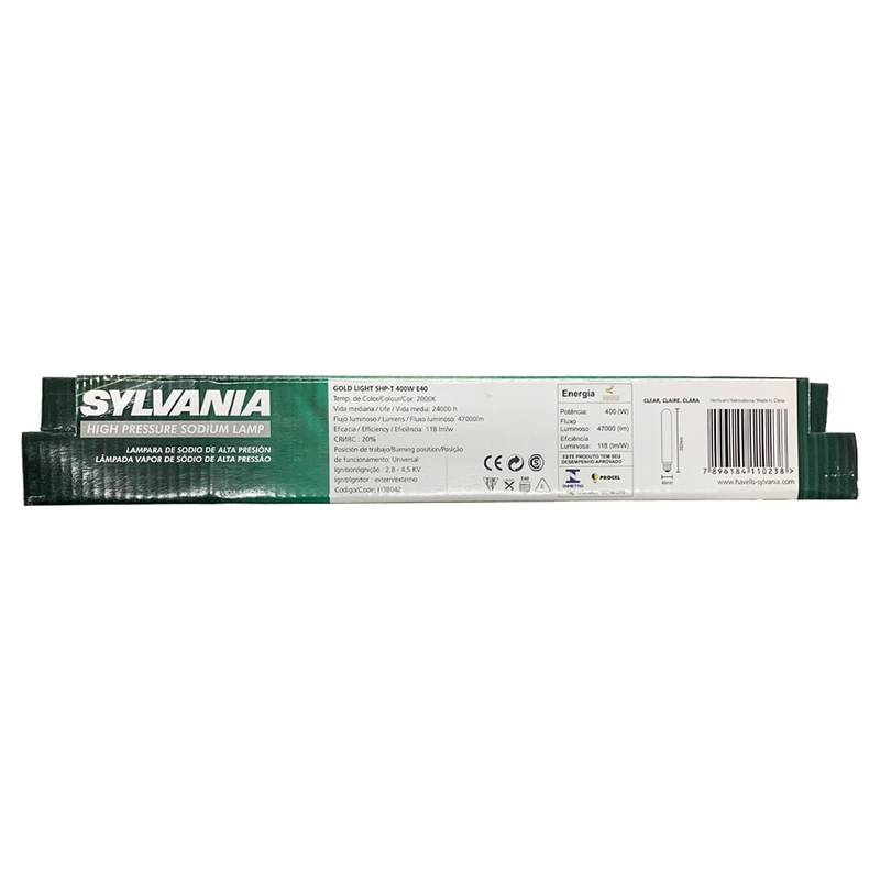 Lâmpada Vapor HID Tubular Sódio 250W 2000K Sylvania