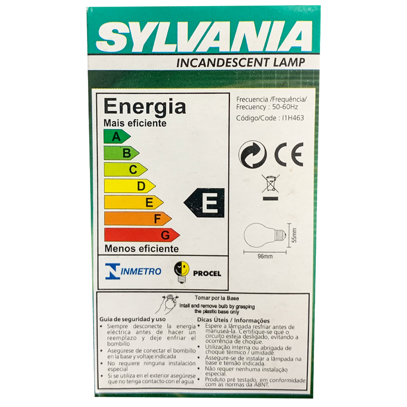 Lâmpada Incandescente 40W 127K Sylvania