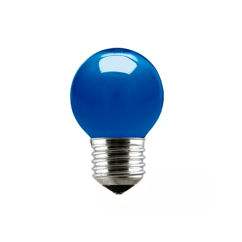 Lâmpada Incandescente Bolinha 15W 220V Azul Sylvania