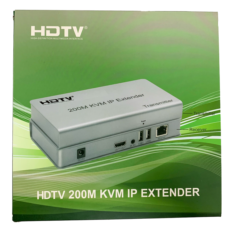 Extensor Hdmi kvm 200m Com Entrada De Rede Via Ip  Conexão Partner