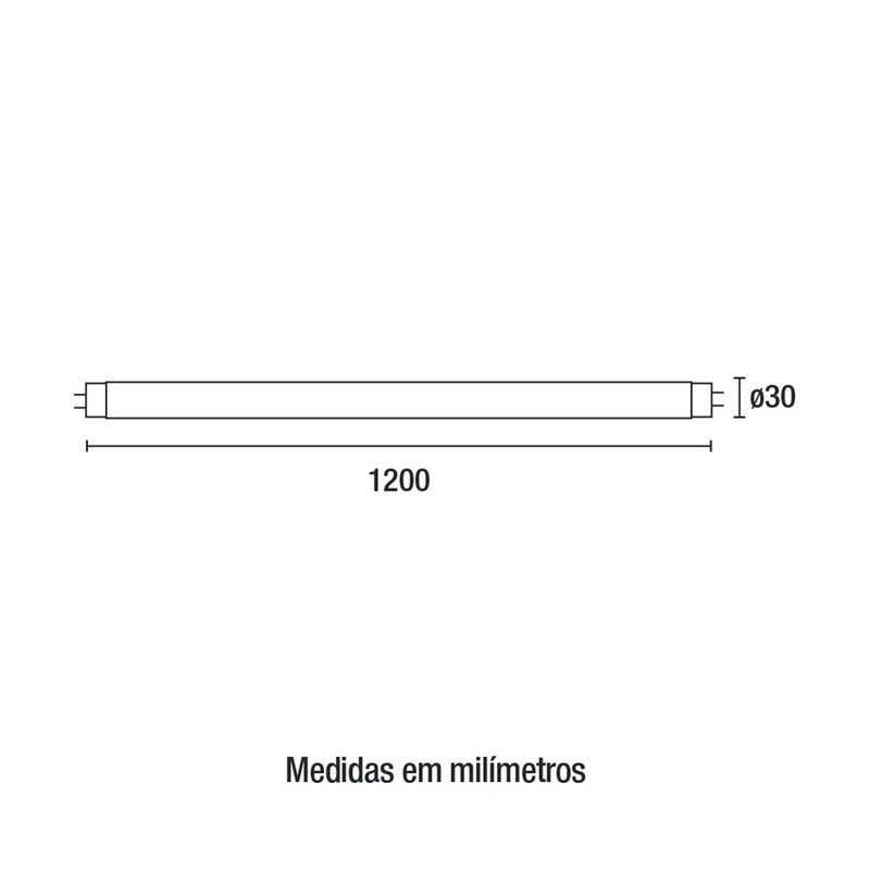 Lâmpada Led Tubular T8 110/220v  18W Branco Neutro 6500k CTB