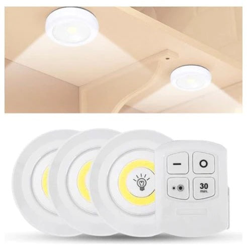 Luminárias de Led Portátil 3 spots Controle remoto 3000 a 6500k -  Frete grátis