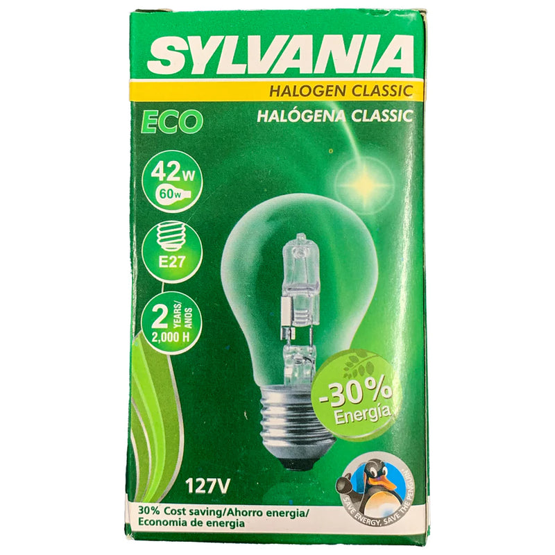 KIT 05 Lâmpadas Halogena Eco Classic 42W 2800K 127V Sylvania