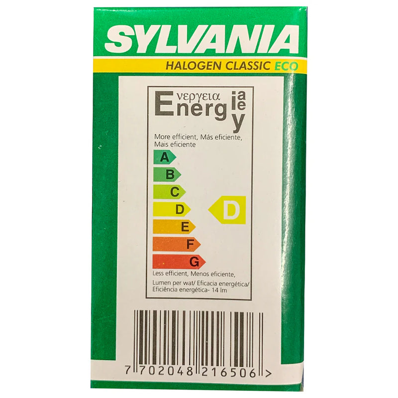 KIT 05 Lâmpadas Halogena Eco Classic 42W 2800K 127V Sylvania