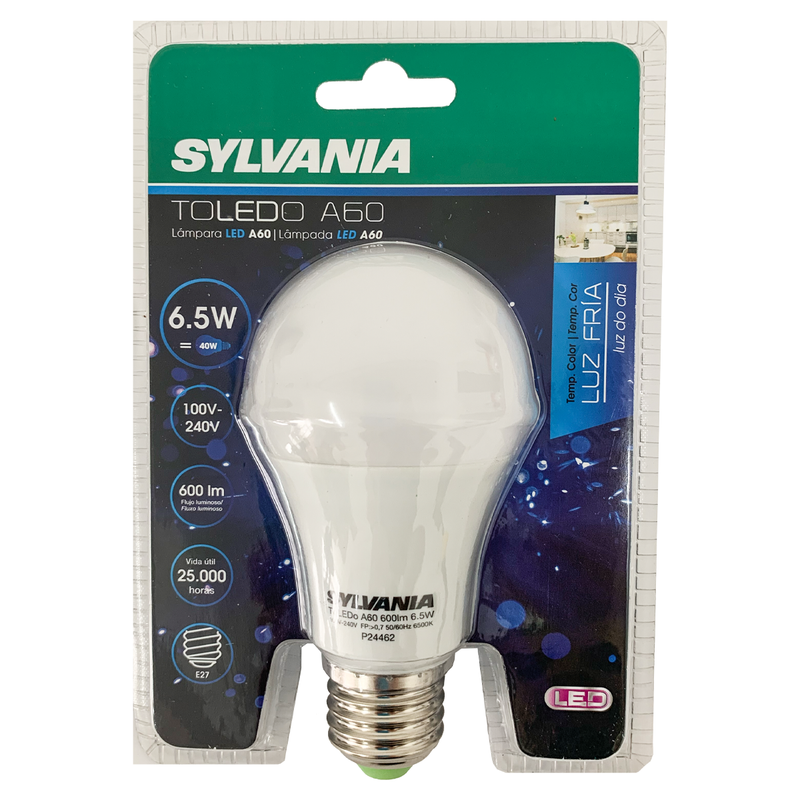 Lâmpada Led A60 6.5W 6500k Bivolt Sylvania