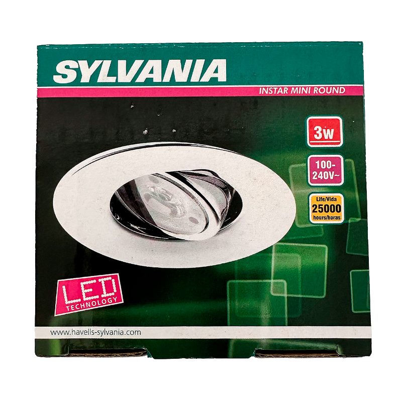 Luminária De Embutir Instar Mini Circular 3W 4000K Sylvania