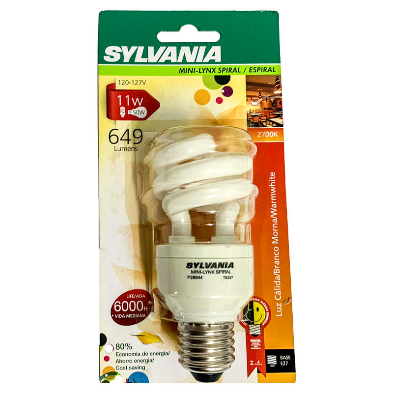 Lâmpadas Eletrônica Espiral 11W 2700K 127V KIT 05 unid Sylvania