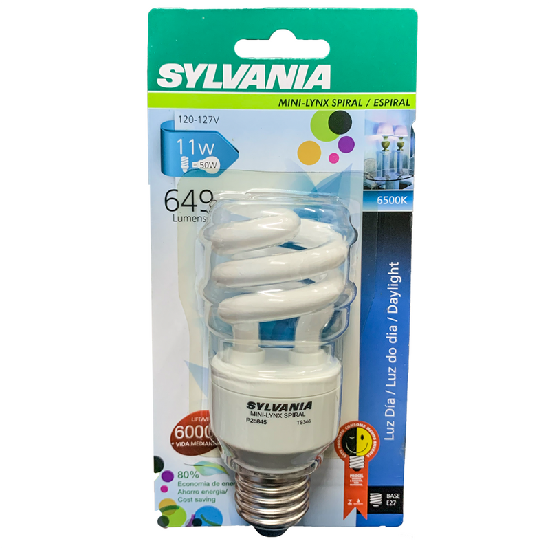 Lâmpada Eletrônica Mini Linx Espiral 11W 127V 6500K Sylvania