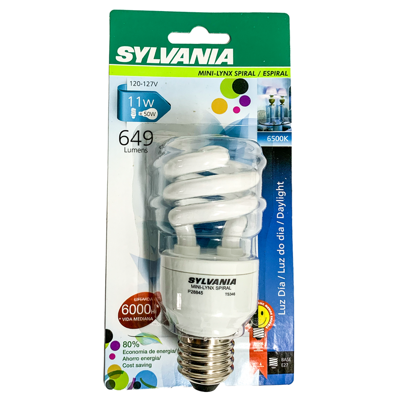 Lâmpada Eletrônica Espiral 11W 6500K 127V Sylvania