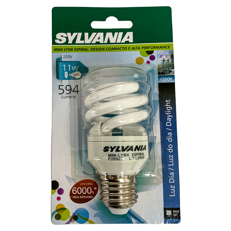 KIT 05 Lâmpadas Eletrônica Espiral 11W 6500K 220V Sylvania