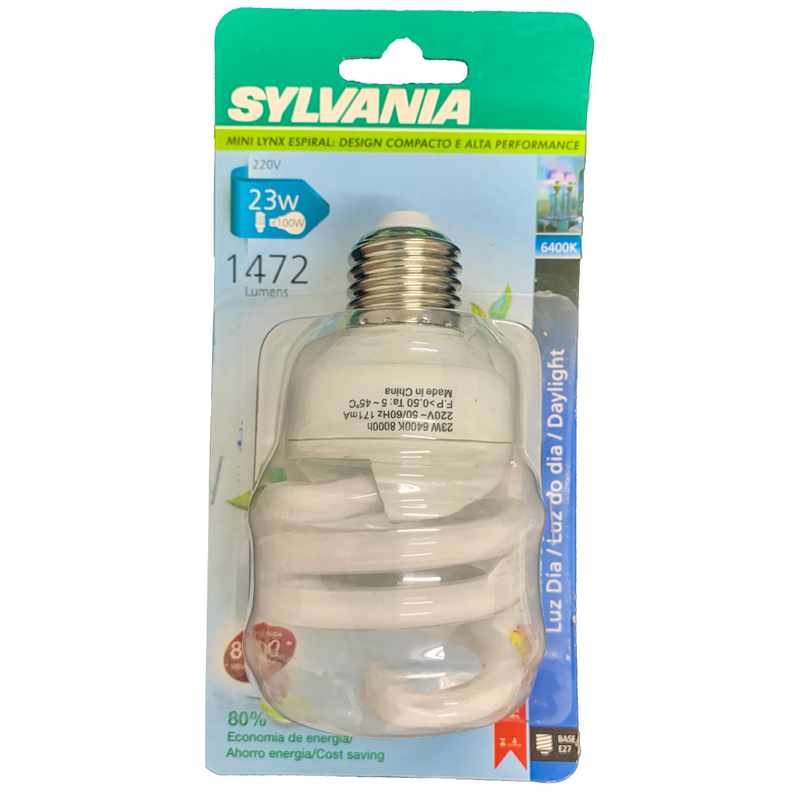 Lâmpada Eletrônica Espiral 23W 6400K 220V Sylvania