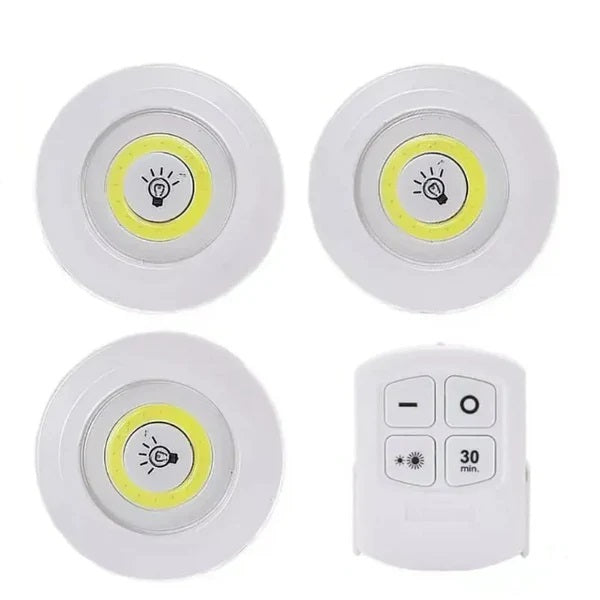 Luminárias de Led Portátil 3 spots Controle remoto 3000 a 6500k -  Frete grátis