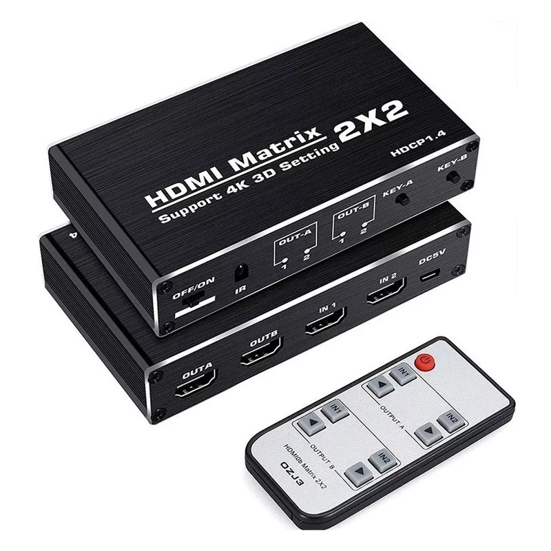 Matrix Hdmi 2x2 4k 60hz Switcher Splitter Conex